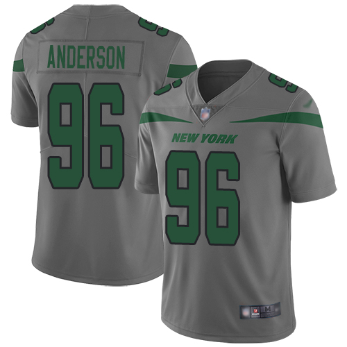 New York Jets Limited Gray Men Henry Anderson Jersey NFL Football #96 Inverted Legend